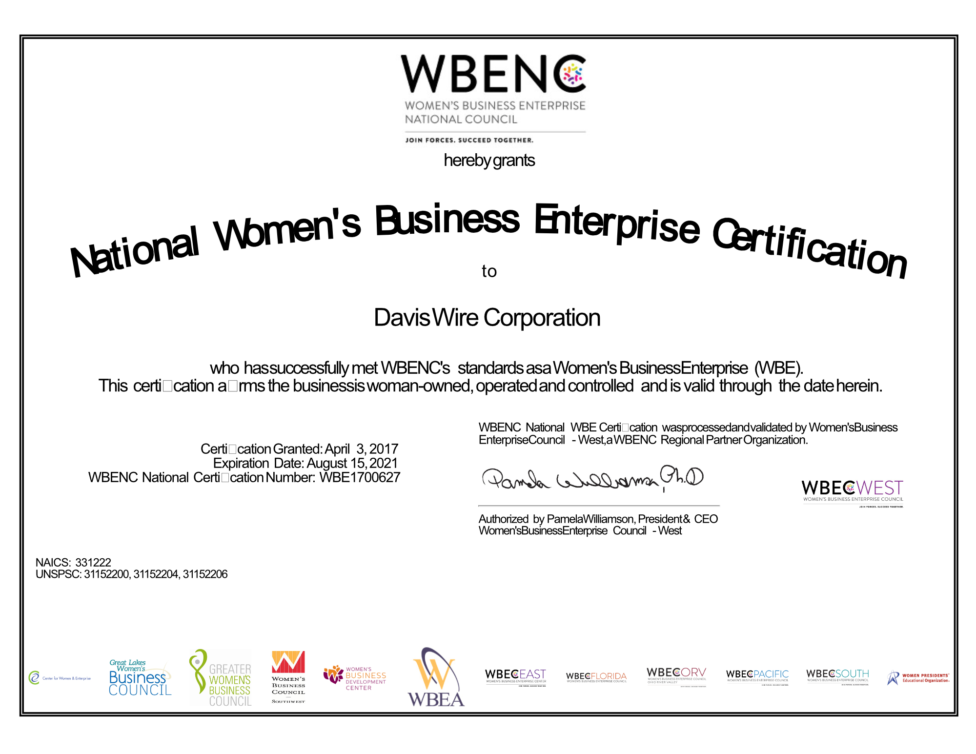 WBENC - Davis Wire